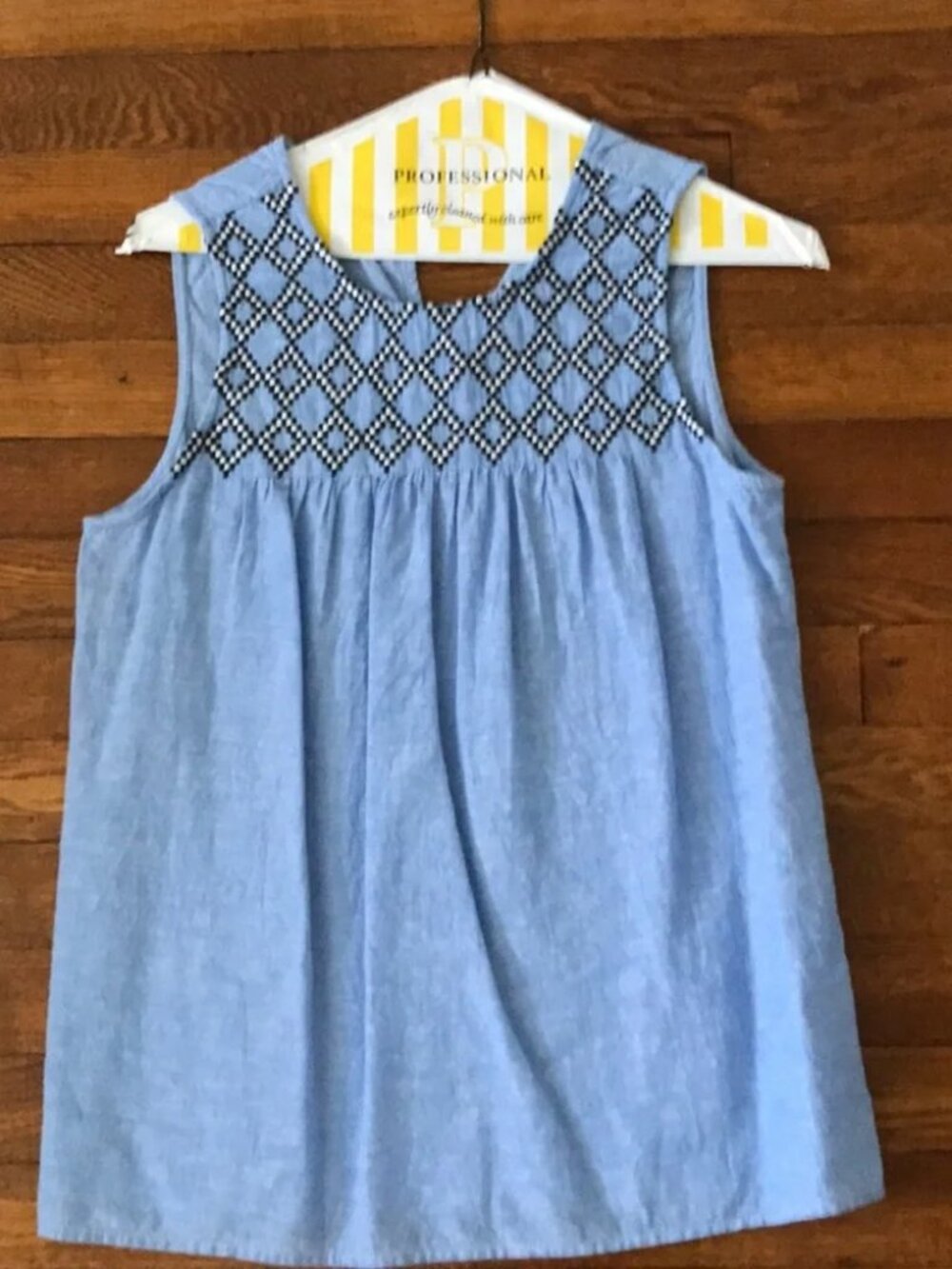 J.Crew Embroidered Linen Blend Sleeveless Top